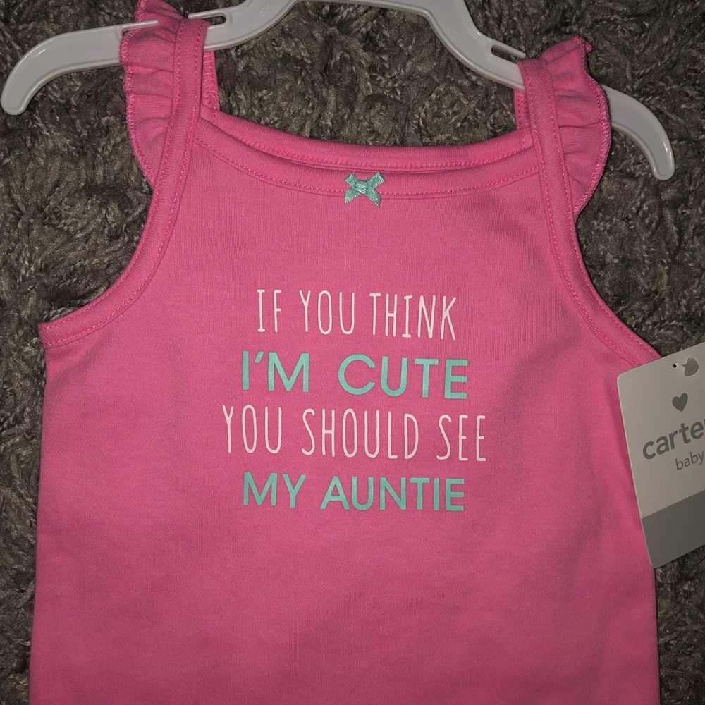 Carter’s Auntie Onesie, 6 Months, New With Tags - Picture 4 of 5